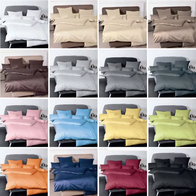 Hochwertige Janine Mako-Satin Bettwäsche COLORS verschiedene Größen und Farben