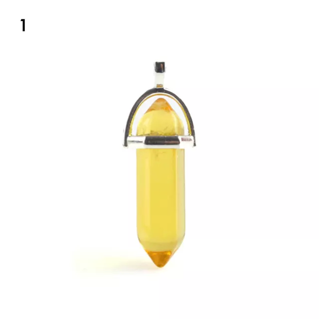 Natural Quartz Crystal Healing Point Chakra Cut Gemstone Pendant Reiki Necklace 5