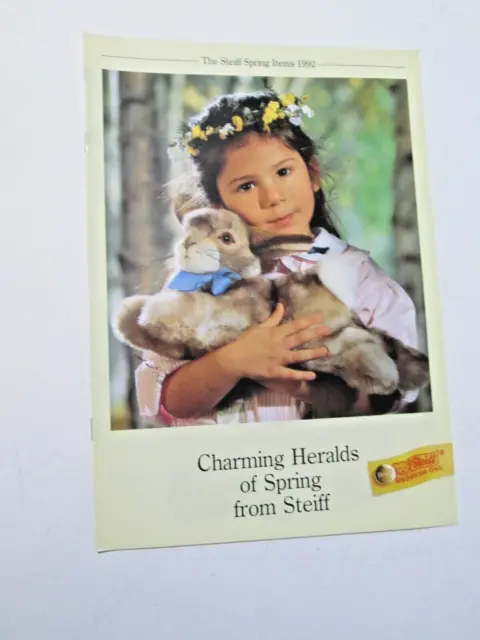 The Great Steiff Bear Catalog Charming Hearlds of Spring Germany 1992 NOS