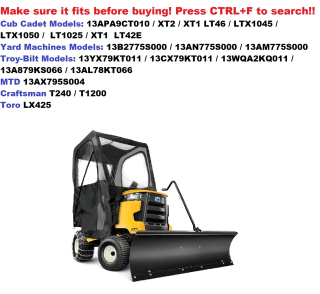 Snow Blade Attachment For All Brands Listed Replacement 46 " Lawn Mower Tractor