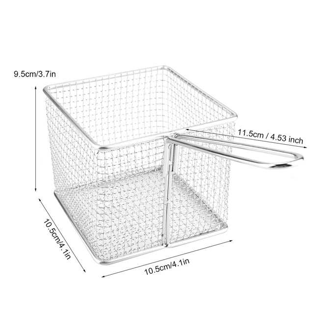 Small Stainless Steel Chips Deep Fry Baskets Food Strainer Potato Cooking Too YA