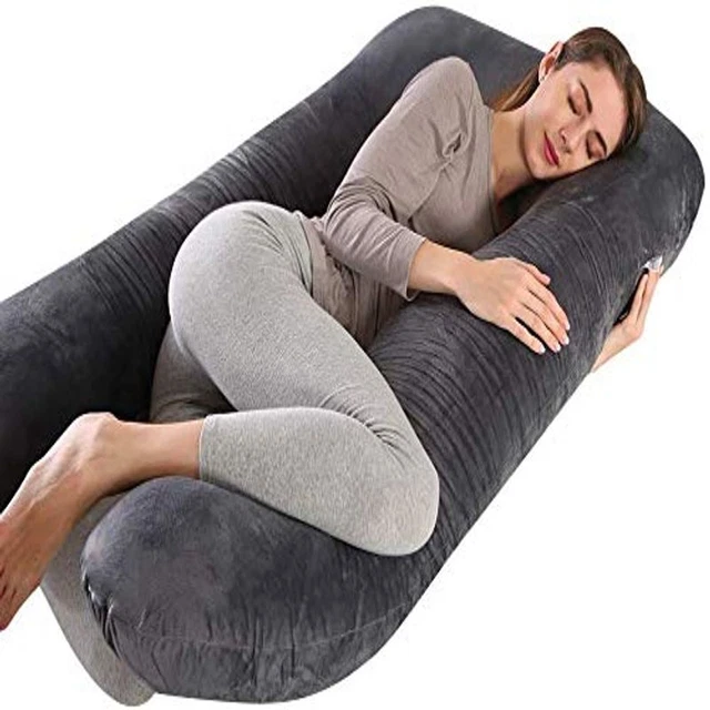 Wndy's Dream Oreiller de Grossesse | 140*78cm, Gris Profond