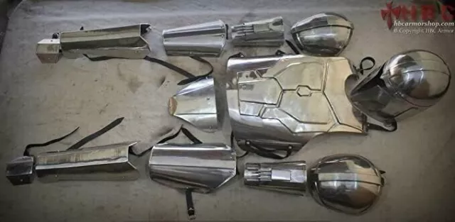 Mandalorian Armadura de acero calibre 18 Traje completo LARP/Disfraz/Juegos...