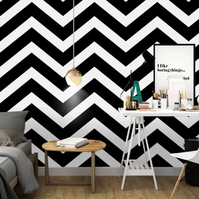 Black and White Wallpaper Peel and Stick Modern Wallpaper for Bedroom Black and