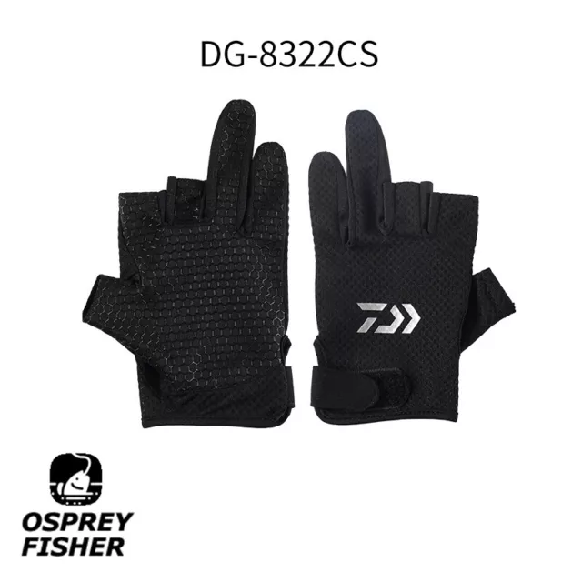 DAIWA DG-8322CS FISHING Glove Full Finger Cut Three Finger Cut