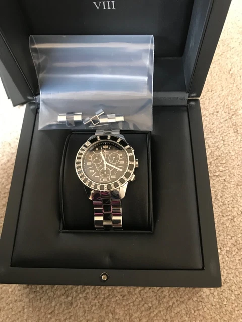 Christian Dior Christal Chronograph Diamonds & Steel Women's Watch