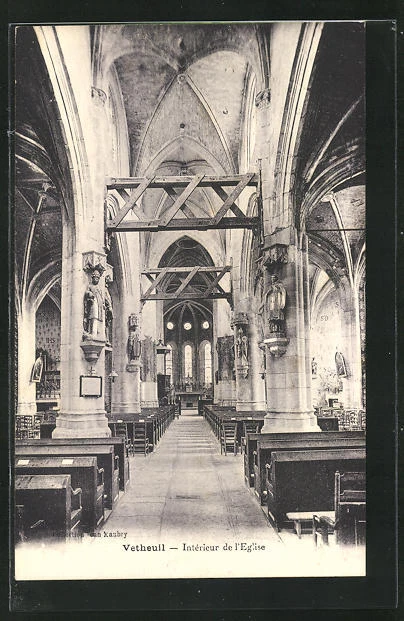 CPA Vetheuil, Interieur de l´Eglise
