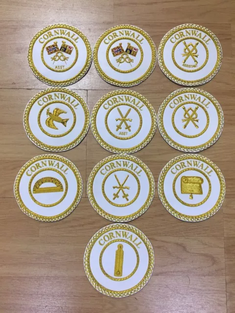 Masonic Cornish Provincial Craft Apron Badges