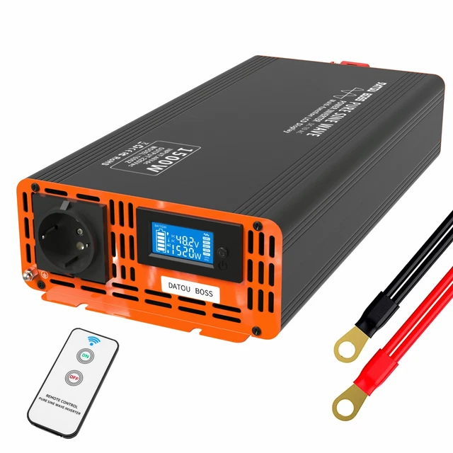 DATOUBOSS Wechselrichter 48V 230V Reiner Sinus Spannungswandler 1500W Inverter