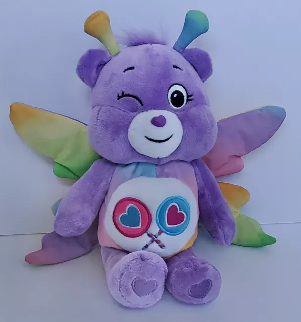 Care Bears - 9" Purple Share Bear Butterfly Plush - 40th Anniversary Spring Pack