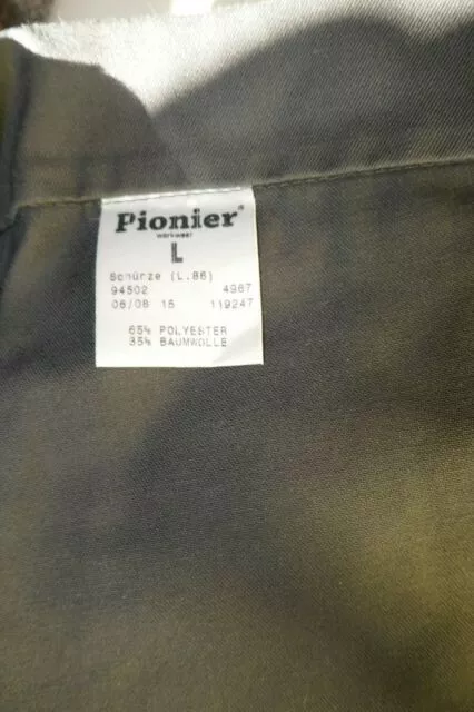 PIONIER WORKWEAR Kellner Schürze Taschen Bistro Bar Gastro GRAU GRÖßE L WICKELSC