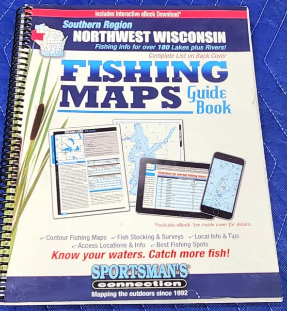 Northwest Wisconsin Southern Region Fishing Map Guide, Sportsman's Connection