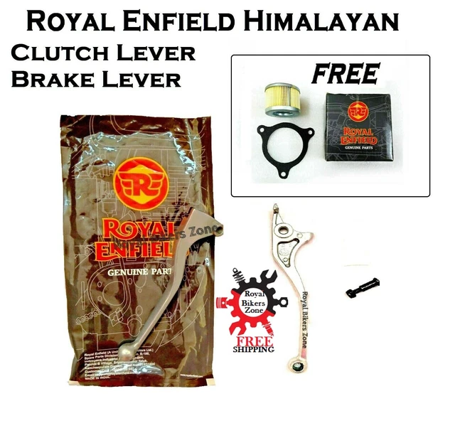 ROYAL ENFIELD HIMALAYAN "Clutch & Brake Lever" Kit Silver FREE OIL