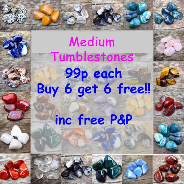 Healing Crystals 10 - 20mm  Tumblestone Crystals - Buy 6 get 6 Free