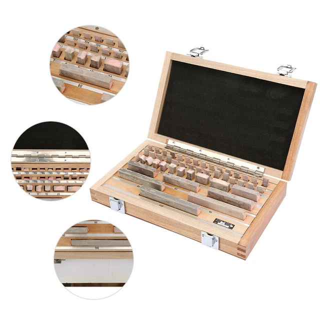Steel Gauge Measuring Block Set 47Pcs High Accuracy Professional For Calibrating