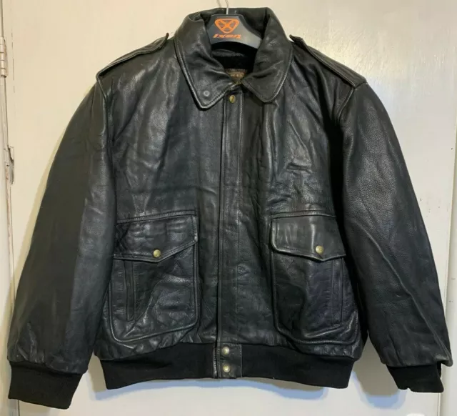 VINTAGE REDSKINS TYPE B 32 Leather Bomber Jacket Size 2Xl