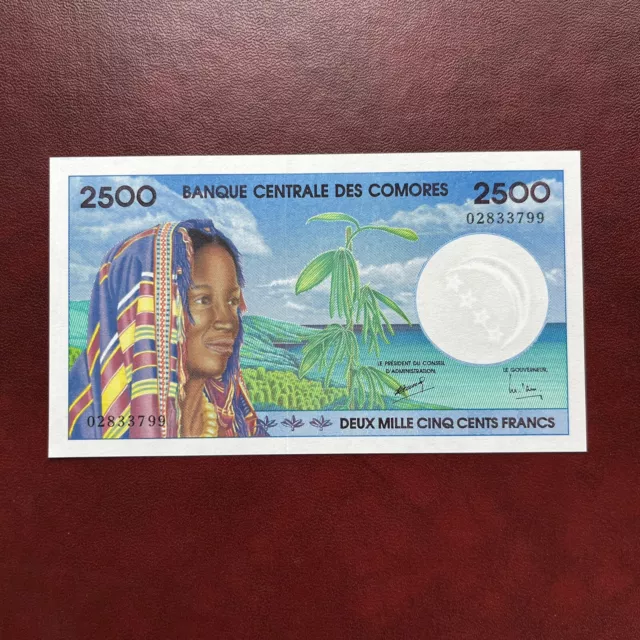 Comores Billet 2500 Francs NEUF 1997 PICK13 Banque Centrale Comores UNCIRCULATED