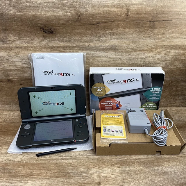 NEW NINTENDO 3DS XL Black Handheld Console Complete In Box CIB Sealed