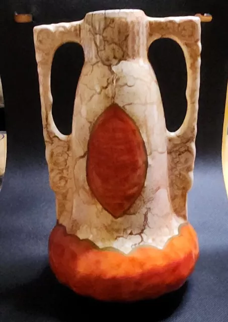 Ditmar Urbach Czechoslovakia Art Deco Pottery Alienware Crackle Vase 10 inches Ditmar Urbach Czechoslovakia Art Deco Pottery Alienware Crackle Vase 10 inches