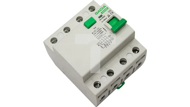 Disjoncteur Différentiel Type A 4P 100A 30mA - Avec 10 Cosses Plates, Montage Rail DIN - Protection FI Industrielle