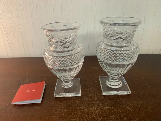 Par De Floreros Jarrones Medici De Cristal De Baccarat (Precio de La Par)