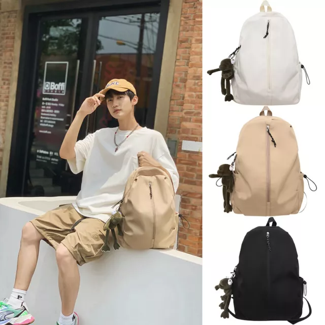 Fashionable Korean Couple Backpack For Teens And Adults Spacious Nylon Shoulder