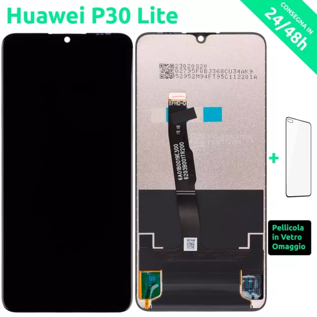 Display Lcd Huawei P30 Lite Nero Mar-Lx1M Lx1A Lx2J Schermo Touch Screen Vetro