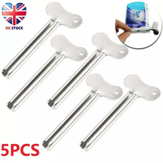 5x Toothpaste Metal Tube Squeezer Keys Dispenser Roller Hair Dye Wringer Tool