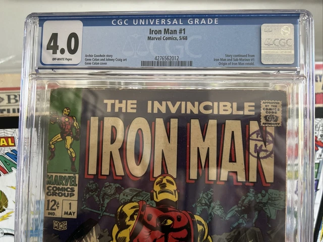 The Invincible Iron Man #1 Marvel Comics CGC 4.0 - 1968 -OFF-WHITE PAGES Marvel 2