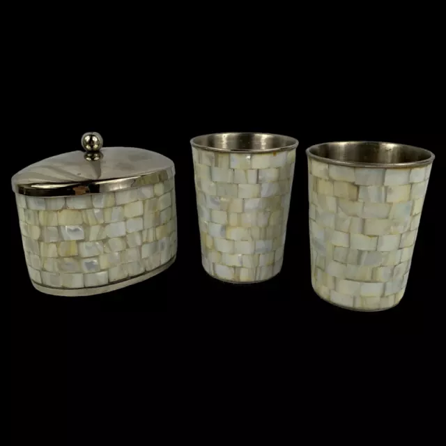 Mother of Pearl Toothbrush Pen/Cups and Q-Tip Holder Bathroom Décor Accessories Mother of Pearl Toothbrush Pen/Cups and Q-Tip Holder Bathroom Décor Accessories