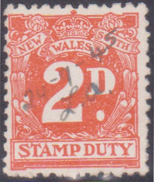 (F366-87) 1940 NSW 2d orange Stamp duty (CL) $2.04 - PicClick CA