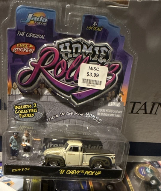 JADA TOYS HOMIE Rollerz 1:64 1951 Chevy Pickup '51 Chew w/2