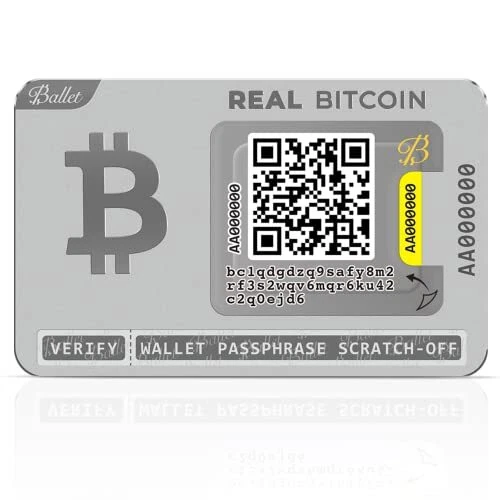 Ballet Real Bitcoin - Physical Cryptocurrency Wallet with Multicurrency Suppo...