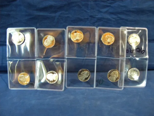 1990-1999 S Complete Set Jefferson Nickel Gem Proof Run 10 Coins US Mint