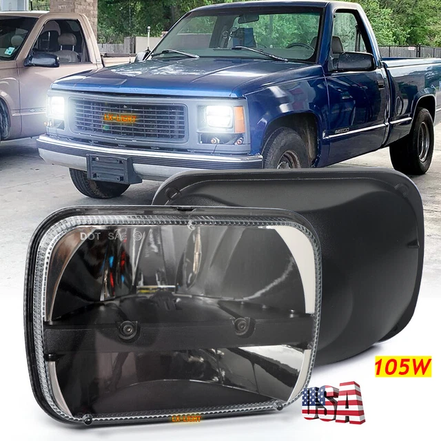 DOT 105W 7x6" 5x7 Led Headlight for GMC C1500 C2500 C3500 K1500 S15 Pickup Truck