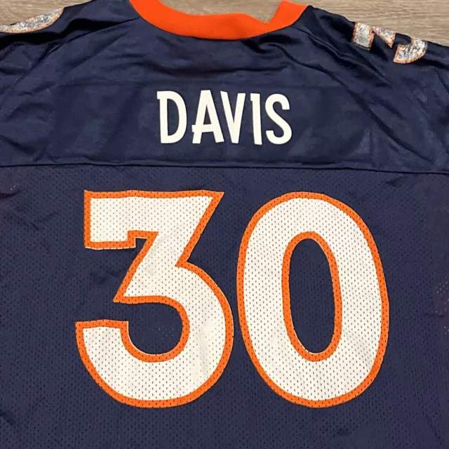 Denver Broncos Terrell Davis Jersey Mens Size XL puma Blue Vintage