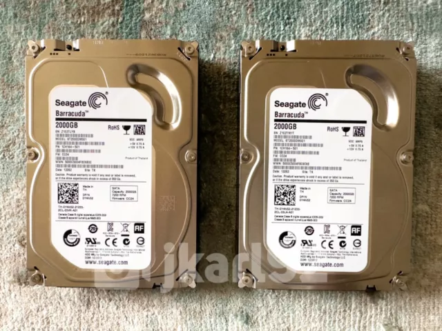 2 Disque dur Seagate Barracuda 2000 Go SATA 3,5 pouces 7200 tr/min ST2000DM001