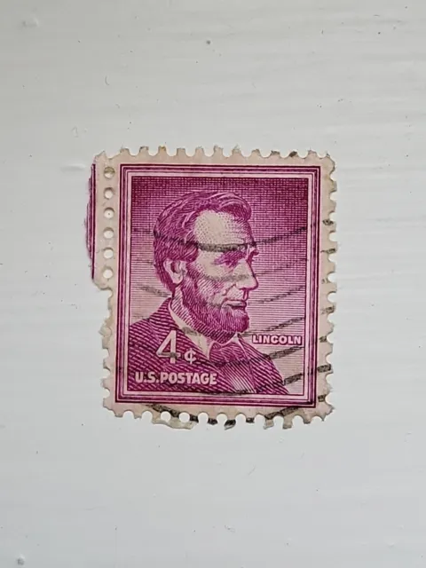Abraham Lincoln US 4 Cent RARE Purple Color Postage STAMP 1954