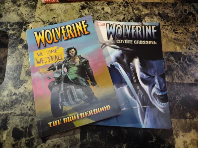 WOLVERINE VOL 1 & 2 The Brotherhood COYOTE CROSSING TPB Lot Marvel Greg Rucka