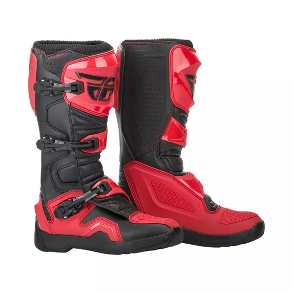 Fly Racing Maverik MX Offroad Race Motocross Stiefel rot schwarz Erwachsene