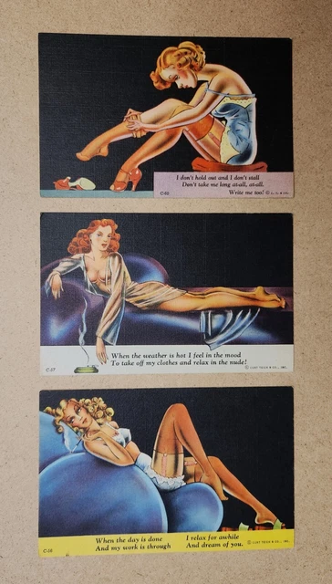 Vintage Postcards   Lot Of 3    Risque