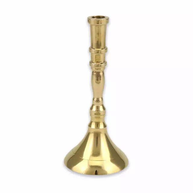 Small Brass Candle Holder - Miniature Brass Candlestick, Tiny Stand Thin Candles