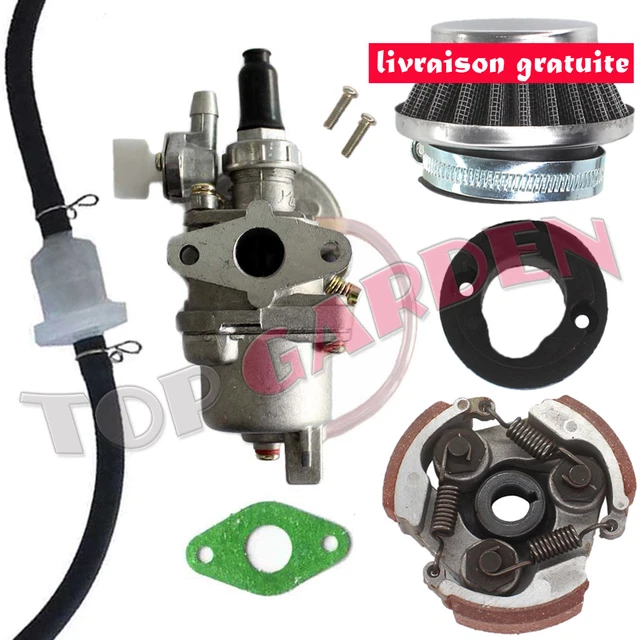 Carburateur Pocket Bike + Filtre Air Embrayage pour 47cc 49cc ATV Dirt Mini Moto