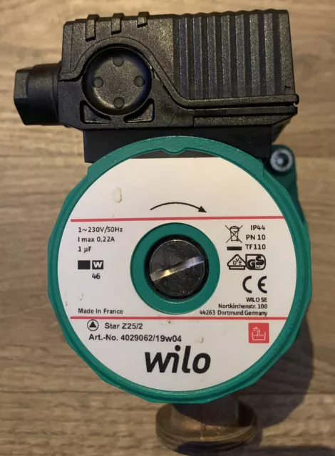 Wilo Star Z 25 / 2 Zirkulationspumpe 180 mm 230 Volt 4029062 gebraucht  P327/28
