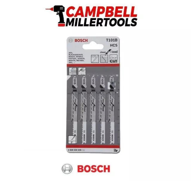 Bosch Professional T101B Jig Saw Blades Wood 5 Pcs - 2608630030