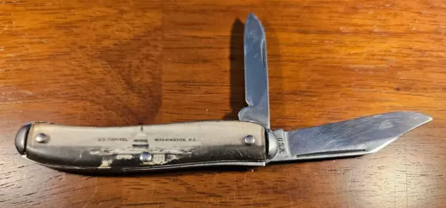 Vintage Washington DC Souvenir 2 Blade Pocket Knife USA Tang Mark