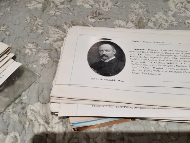 Xm17 Ephemera 1906 Picture Hubert Sedgwick Richmond Road