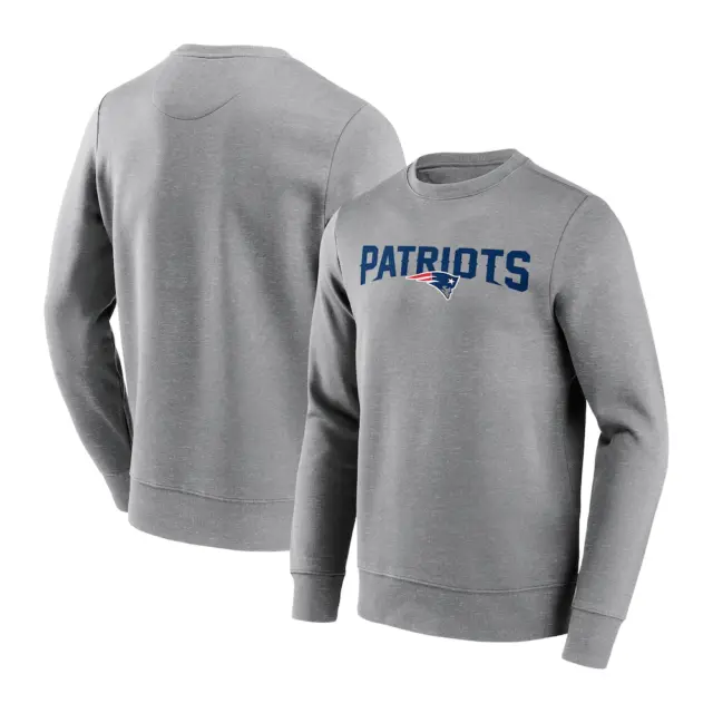 New England Patriots Sweatshirt (Size L) Men's NFL Wordmark Sweat - New