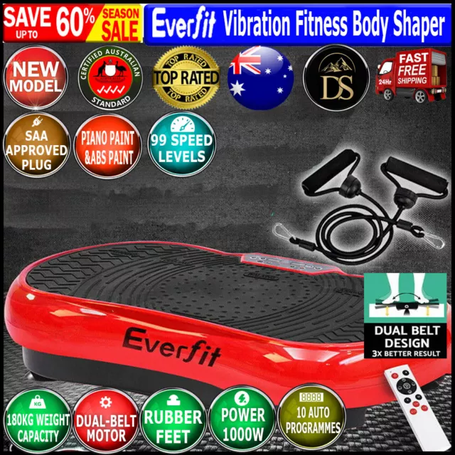 Everfit Vibration Machine Machines Platform Plate Vibrator Exercise Fit Gym Home