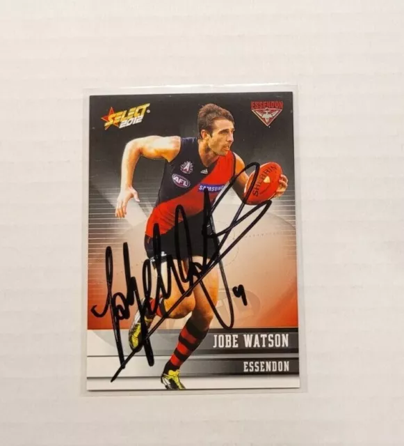 Essendon Bombers - Jobe Watson Signed Afl 2012 Select Card